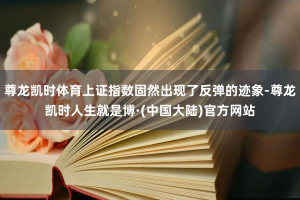 尊龙凯时体育上证指数固然出现了反弹的迹象-尊龙凯时人生就是博·(中国大陆)官方网站