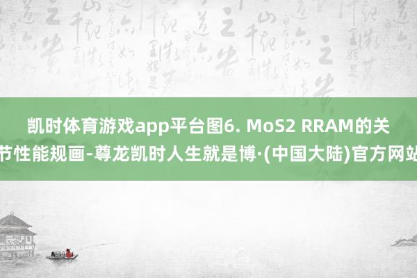 凯时体育游戏app平台图6. MoS2 RRAM的关节性能规画-尊龙凯时人生就是博·(中国大陆)官方网站