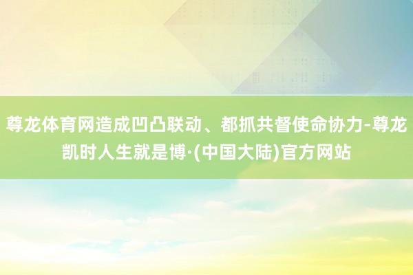 尊龙体育网造成凹凸联动、都抓共督使命协力-尊龙凯时人生就是博·(中国大陆)官方网站